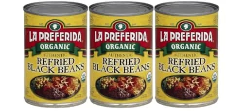 LA PREFERIDA Bean Refried Black Organic 15 oz | Vegan, Kosher, Fat-Free thumbnail 1