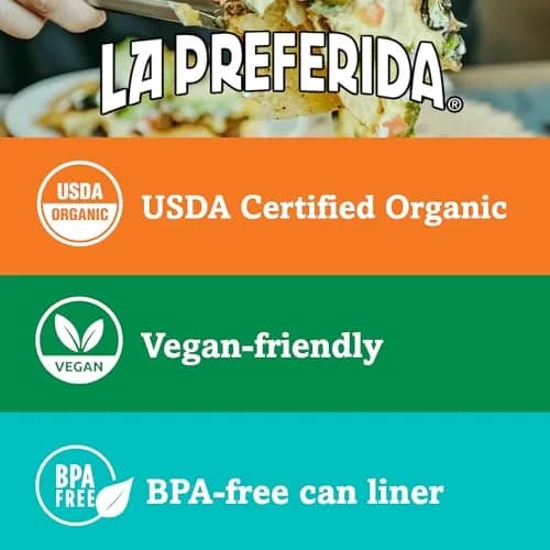 LA PREFERIDA Bean Refried Black Organic 15 oz | Vegan, Kosher, Fat-Free thumbnail 6