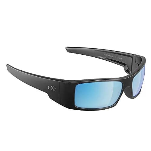 H2Optix H2013 Polarized Rectangular Sunglasses Matt Gun Metal Grey Blue Flash Mirror 1.3 cm (0.5 in) | UV Protection Coating thumbnail 1