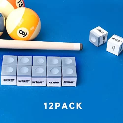 GSE Games & Sports Expert 12-Pack Billiard Pool Cue Chalks Gray | Smooth Coating for Perfect Shots thumbnail 3