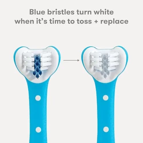 Frida Triple-Angle Toothhugger Toddler Toothbrush | Cleans All Sides, 2+ Years, Blue thumbnail 6