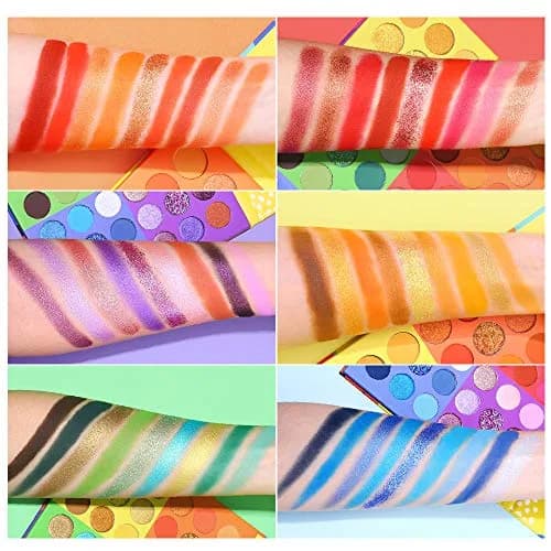 UCANBE 54 Colors Splashy Candies Eyeshadow Palette + 15pcs Makeup Brush Set | Highly Pigmented Matte Metallic Shimmer Glitter Eye Shadow thumbnail 4