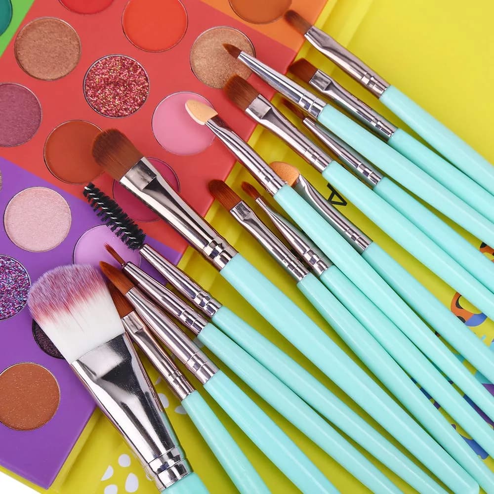 UCANBE 54 Colors Splashy Candies Eyeshadow Palette + 15pcs Makeup Brush Set | Highly Pigmented Matte Metallic Shimmer Glitter Eye Shadow - view 6