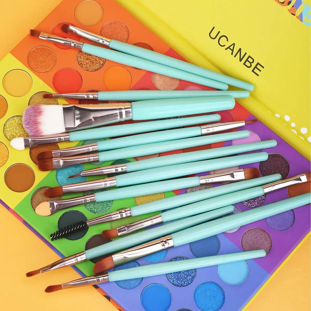 UCANBE 54 Colors Splashy Candies Eyeshadow Palette + 15pcs Makeup Brush Set | Highly Pigmented Matte Metallic Shimmer Glitter Eye Shadow - view 8