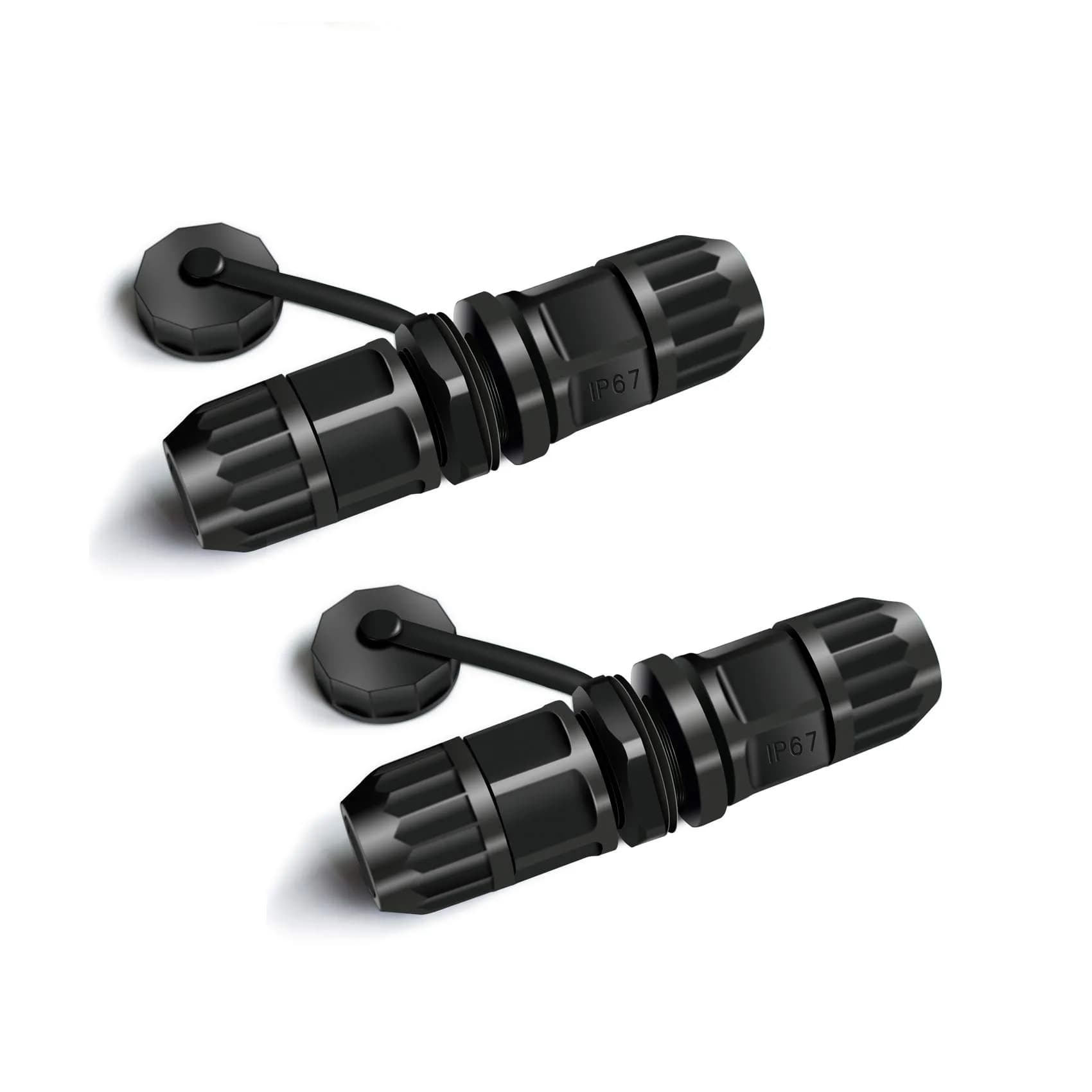 YIOVVOM Waterproof RJ45 Coupler Cat 6 Splice Outdoor Ethernet Connector 110mm (4.33 Inch) 2-Pack | IP67 Rated for Harsh Environments