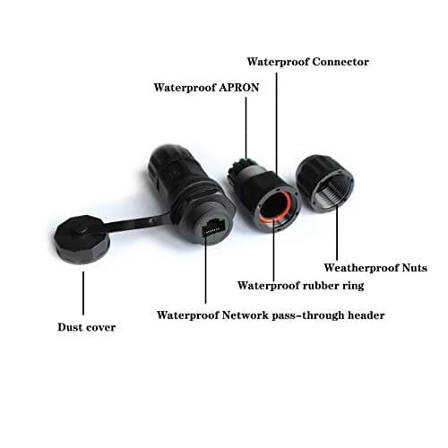 YIOVVOM Waterproof RJ45 Coupler Cat 6 Splice Outdoor Ethernet Connector 110mm (4.33 Inch) 2-Pack | IP67 Rated for Harsh Environments thumbnail 3