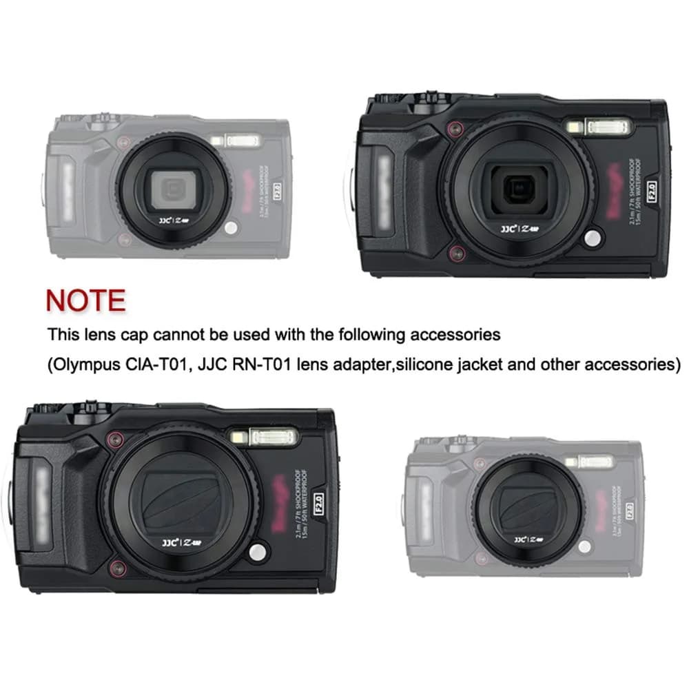 JJC Rotating Lens Cap for Olympus TG-7 TG-6 TG-5 TG-4 TG-3 TG-2 TG-1 Cameras | Replaces Olympus LB-T01 Lens Barrier - view 7