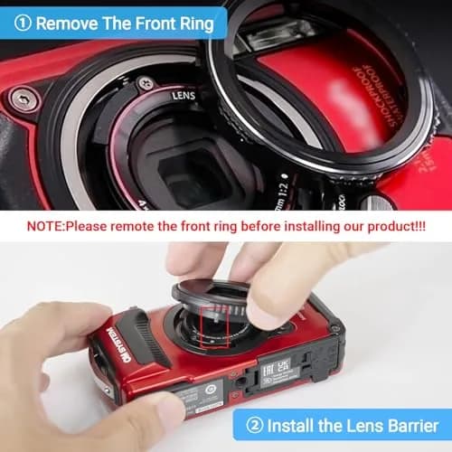 JJC Rotating Lens Cap for Olympus TG-7 TG-6 TG-5 TG-4 TG-3 TG-2 TG-1 Cameras | Replaces Olympus LB-T01 Lens Barrier thumbnail 2