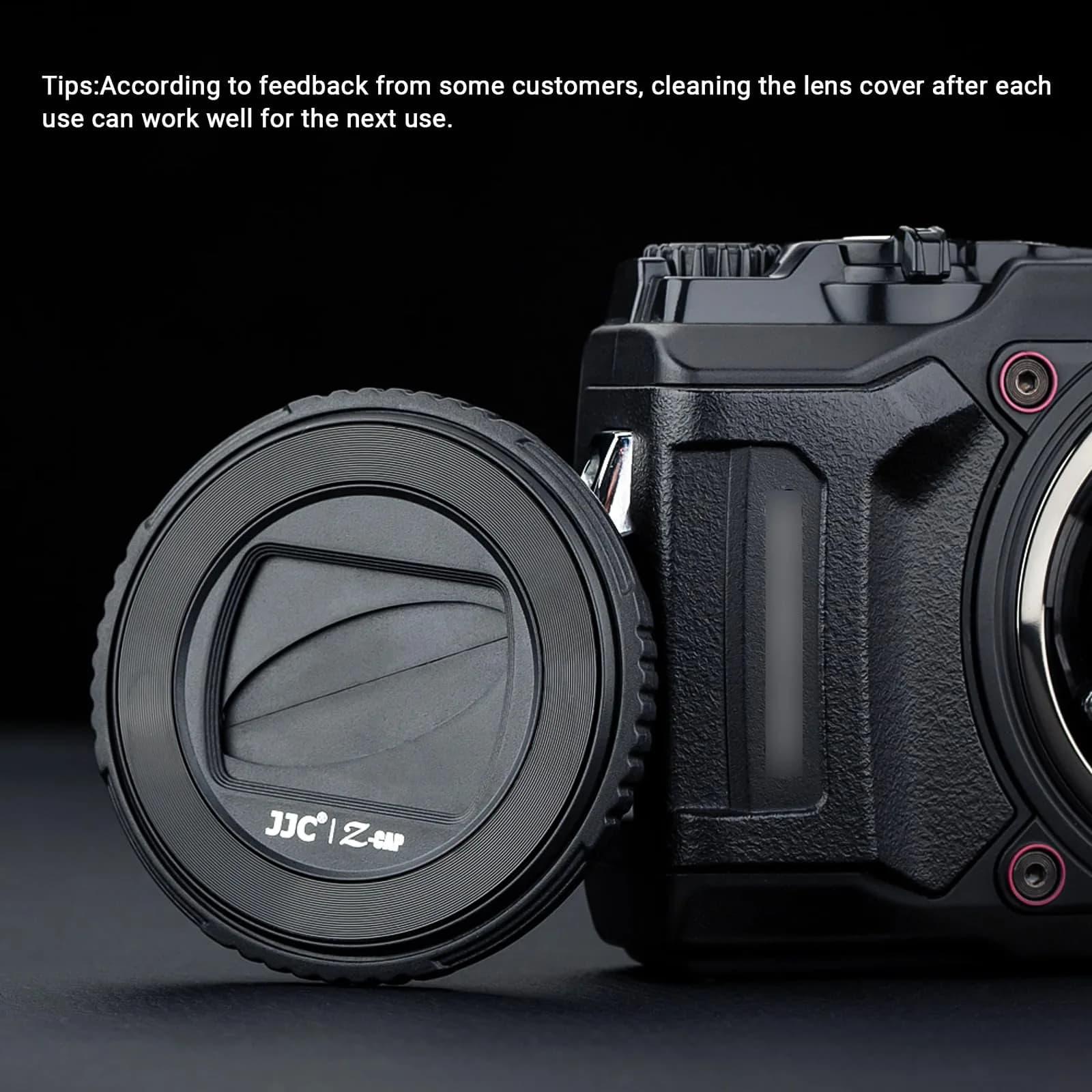 JJC Rotating Lens Cap for Olympus TG-7 TG-6 TG-5 TG-4 TG-3 TG-2 TG-1 Cameras | Replaces Olympus LB-T01 Lens Barrier - view 4