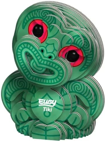 EUGY Tiki 3D Puzzle, 28 Piece Paper Craft Kit for Kids 6+ | Eco-Friendly, Easy Build thumbnail 1