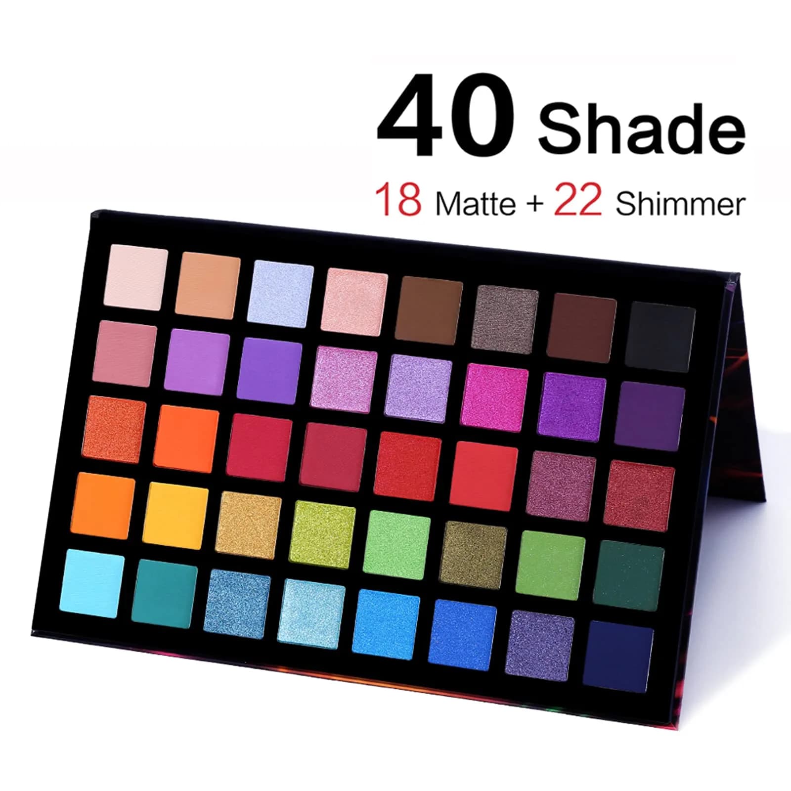 UCANBE Spotlight Eyeshadow Palette + 15 Brushes Set, 40 Colors Matte Shimmer Glitter | Highly Pigmented & Waterproof - view 2