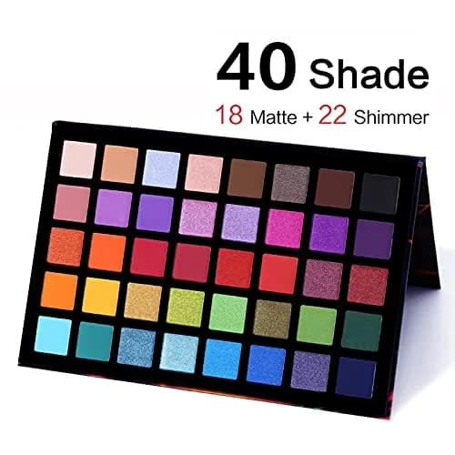 UCANBE Spotlight Eyeshadow Palette + 15 Brushes Set, 40 Colors Matte Shimmer Glitter | Highly Pigmented & Waterproof thumbnail 2