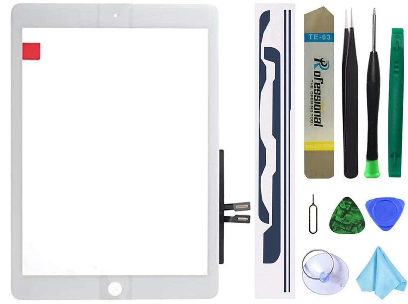 Dedia White Touch Screen Digitizer Glass Assembly for iPad 6 6th Gen 9.7inch (A1893 A1954) | Includes Tools & Adhesive — white