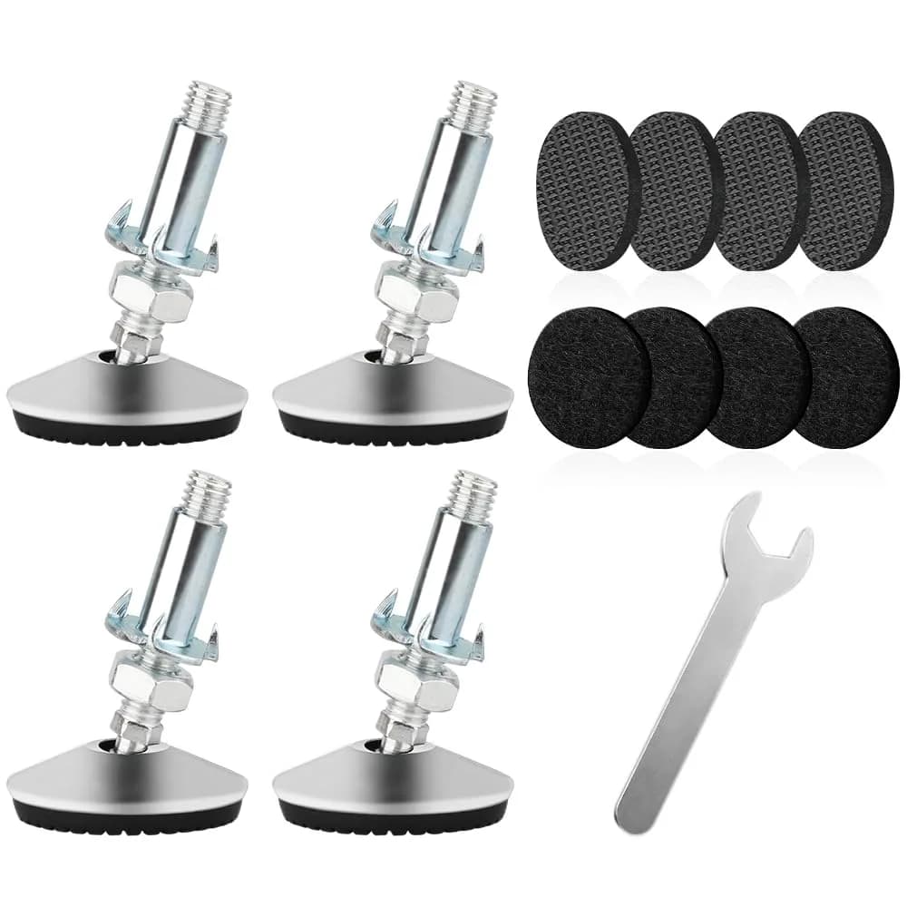 Tahikem M10 Swivel Adjustable Leveling Feet | Furniture Leveling Support 4 Pack