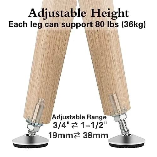 Tahikem M10 Swivel Adjustable Leveling Feet | Furniture Leveling Support 4 Pack thumbnail 4