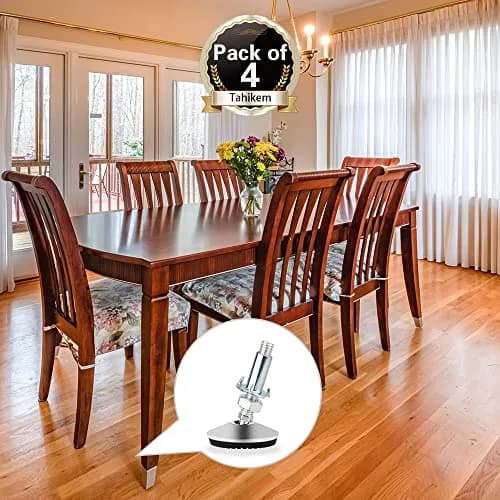 Tahikem M10 Swivel Adjustable Leveling Feet | Furniture Leveling Support 4 Pack thumbnail 6