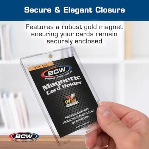 BCW 35 Pt Magnetic Card Holders with UV Protection, 10 Count | Standard Trading Cards thumbnail 4
