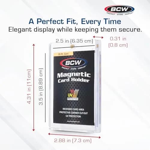 BCW 35 Pt Magnetic Card Holders with UV Protection, 10 Count | Standard Trading Cards thumbnail 3
