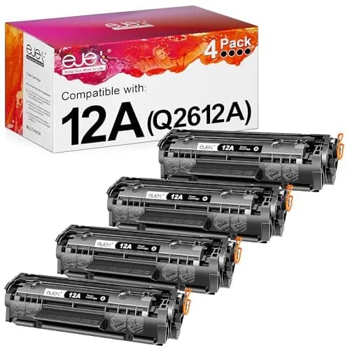 ejet 12A Toner Cartridge Replacement for HP 12A Black Toner Cartridges | High Page Yield & Compatibility thumbnail 1