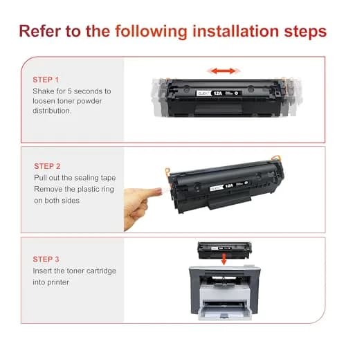 ejet 12A Toner Cartridge Replacement for HP 12A Black Toner Cartridges | High Page Yield & Compatibility thumbnail 7