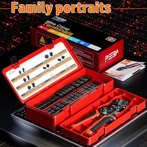 PEBA Ratchet Crimping Tool and JST Connector Kit for AWG 32-20 Wires | 14 Types of 2.5mm JST-SM Connectors & Crimp Pins thumbnail 8