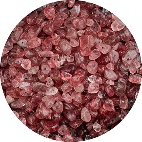 Cmidy Natural Chip Stone Beads Strawberry Quartz 5-8mm (120g/400 pcs) | Genuine Gemstones for Jewelry Making thumbnail 1