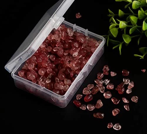 Cmidy Natural Chip Stone Beads Strawberry Quartz 5-8mm (120g/400 pcs) | Genuine Gemstones for Jewelry Making thumbnail 3