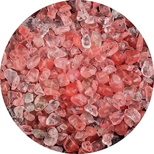 Cmidy Natural Chip Stone Beads Watermelon Red 5-8mm (150g / ~400 pcs) | Genuine Gemstone Beads for Jewelry Making thumbnail 1
