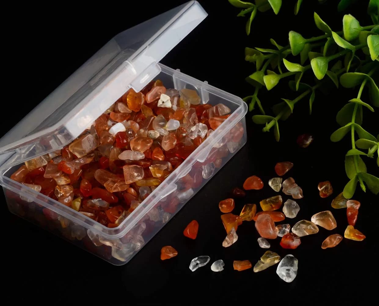 Cmidy Natural Chip Stone Beads Red Agate 5-8mm (150g/5.29oz) | Genuine Gemstones for Jewelry Making - view 3