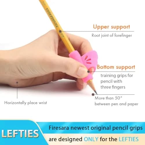 Firesara Left-Handed Training Grips, Assorted Colors | Fun Handwriting Aid for Special Needs & Adults thumbnail 4