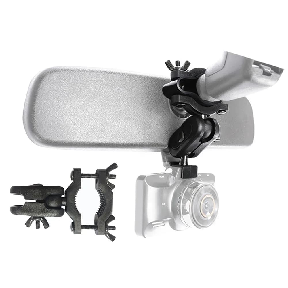 CALIDAKA Universal Dash Cam Mount Holder with 360° Ball Head & Handlebar Clamp | Fits Most Dash Cams & Action Cameras - main product image