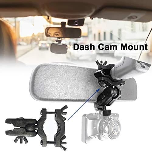 CALIDAKA Universal Dash Cam Mount Holder with 360° Ball Head & Handlebar Clamp | Fits Most Dash Cams & Action Cameras thumbnail 7