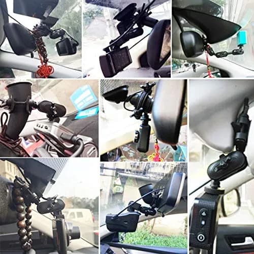 CALIDAKA Universal Dash Cam Mount Holder with 360° Ball Head & Handlebar Clamp | Fits Most Dash Cams & Action Cameras thumbnail 8