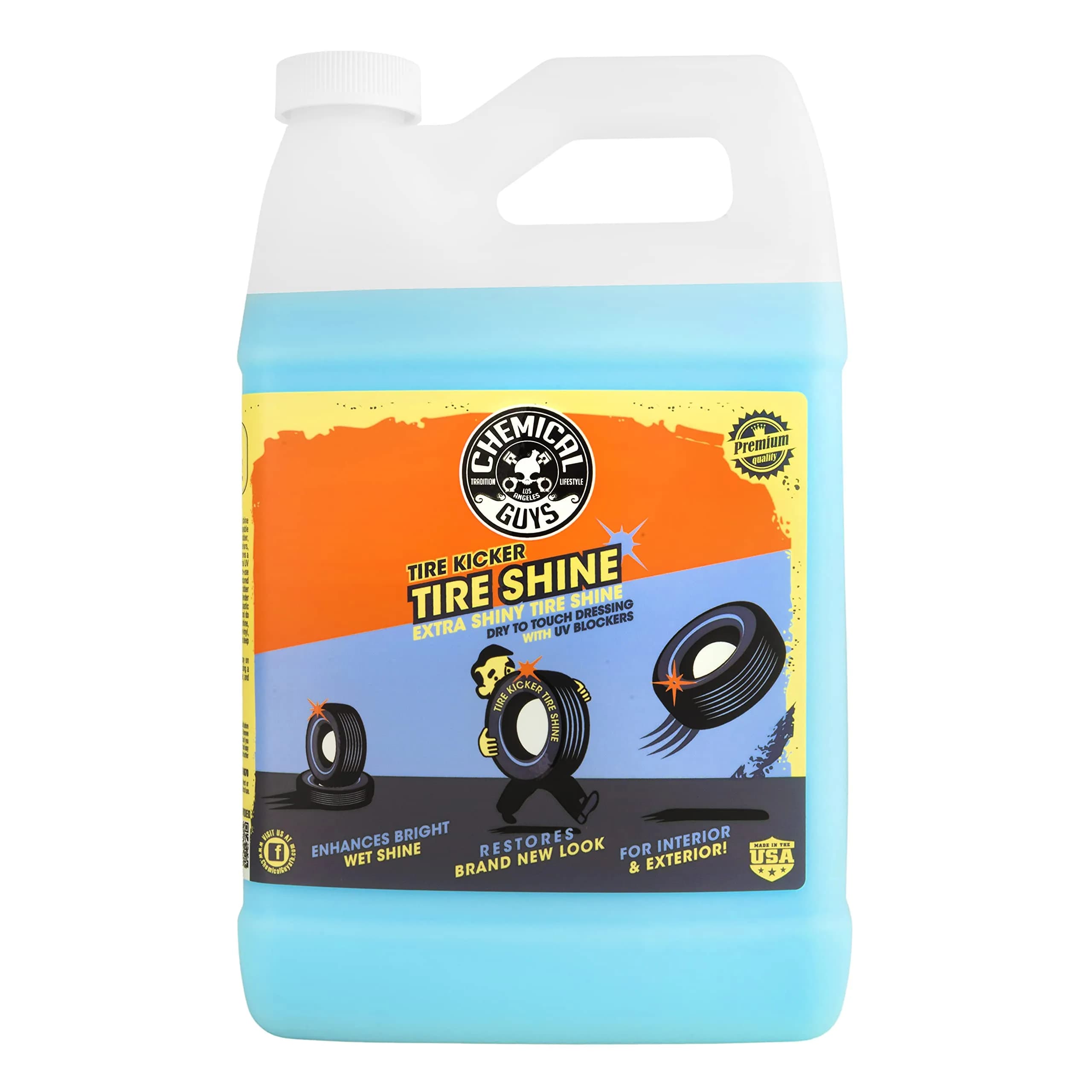 Chemical Guys Tire Kicker Extra Glossy Tire Shine Spray 3.78 L (1 Gallon) | Restores Deep Wet Look & Protects Rubber, Vinyl, Plastic - main product image