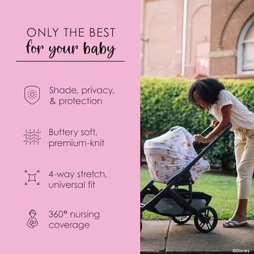 Milk Snob Original Disney Princess 5-in-1 Cover | Rayon Blend Fabric, Breathable, Multi-Use for Car Seat, Nursing, Shopping Cart, High Chair, Stroller thumbnail 5