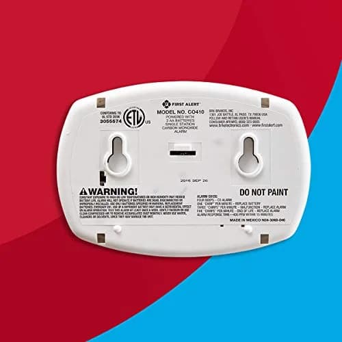 First Alert Battery Carbon Monoxide Alarm with Digital Display | 3 Pack, Easy-to-Read CO Levels, 85dB Siren, Battery Operated, White thumbnail 5