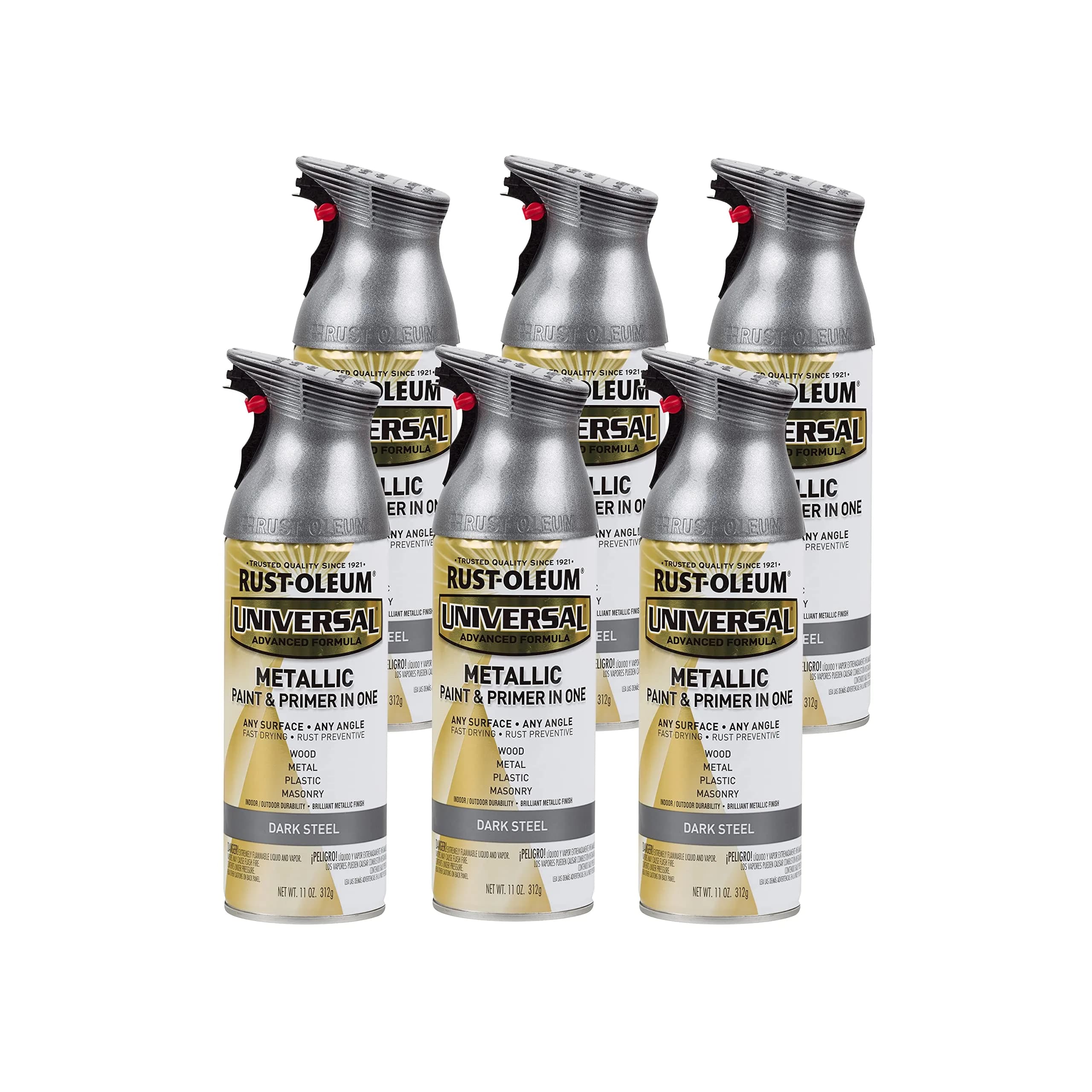 Rust-Oleum Dark Steel Metallic All Surface Spray Topcoat - 11 oz (Pack of 6) - main product image