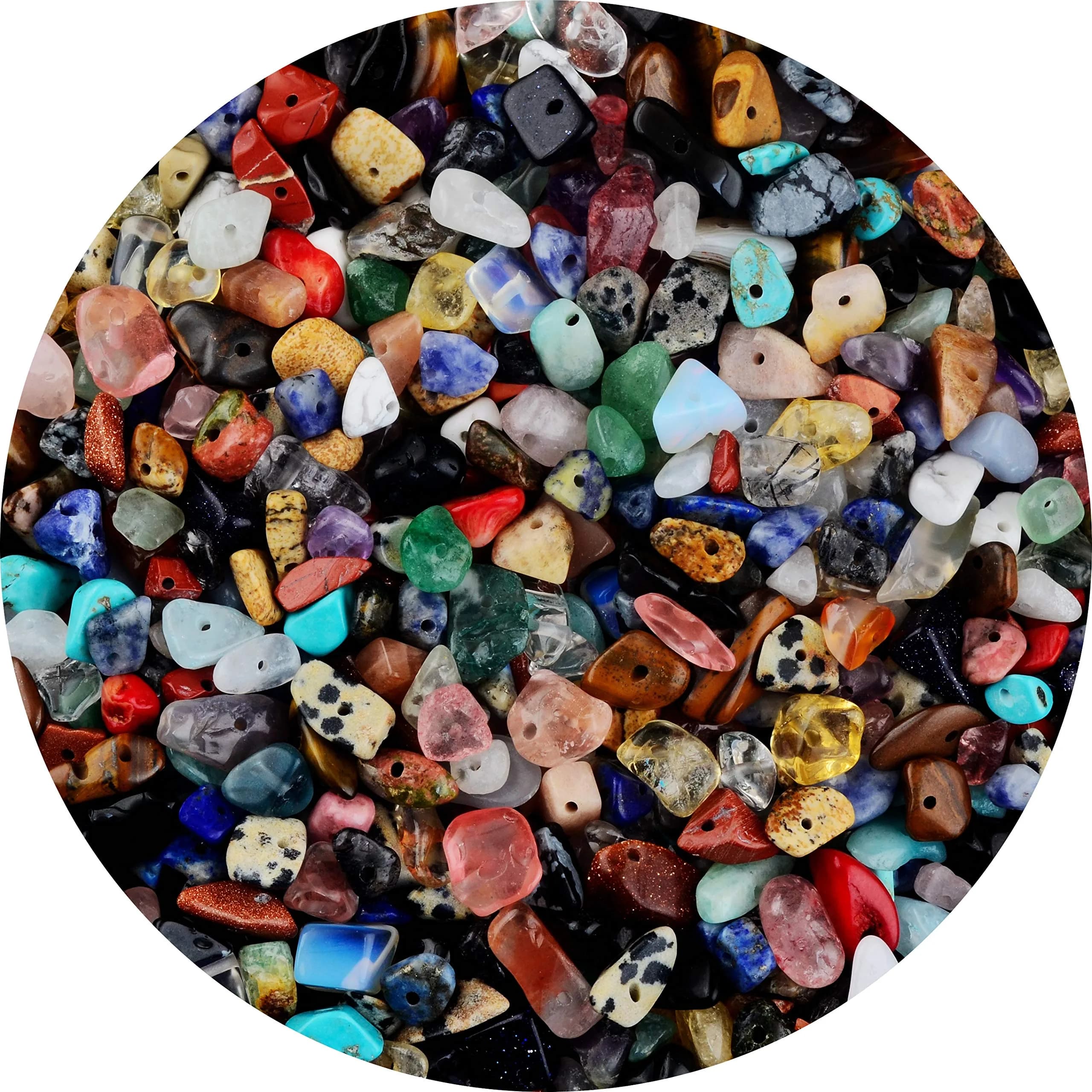 Cmidy Natural Chip Stone Beads 5-8mm (120g/approx. 400 pcs) | Irregular Gemstones for Jewelry Making - main product image