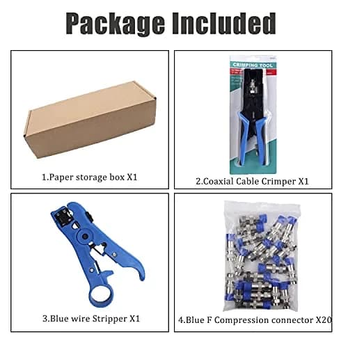Delgada Coax Compression Tool, BNC Coaxial Cable Crimper Kit | Adjustable, Heavy Duty, Suitable for RG6 RG59 thumbnail 6