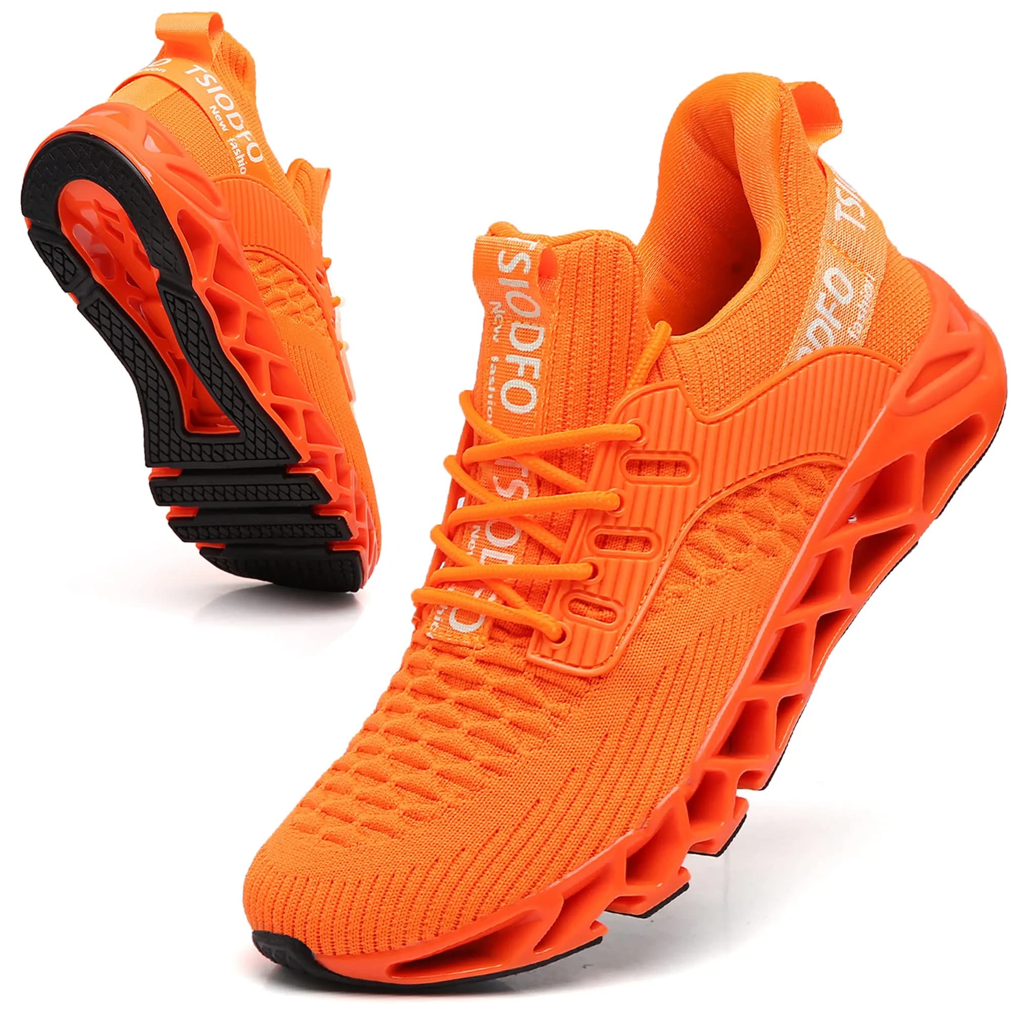 SKDOIUL Men Sport Running Sneakers 8 | Breathable Mesh Athletic Shoes for Men — A069 Orange