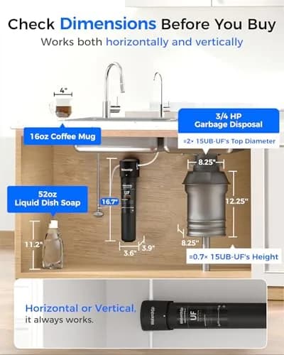 Waterdrop 15UB-UF Ultra Filtration Under Sink Water Filter System with Dedicated Faucet 19000 Gallons | Reduces Lead, Chlorine, Taste & Odor thumbnail 5