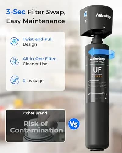 Waterdrop 15UB-UF Ultra Filtration Under Sink Water Filter System with Dedicated Faucet 19000 Gallons | Reduces Lead, Chlorine, Taste & Odor thumbnail 8