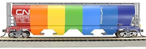 Bachmann Trains Canadian 4-Bay Cylindrical Grain Hopper with FRED Device CN Demonstrator HO Scale 1:87 (20.8 cm / 8.2 in) thumbnail 2