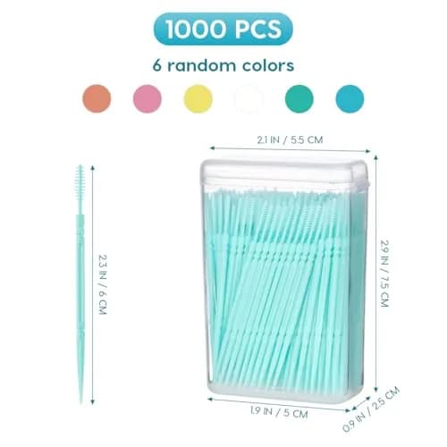 EXCEART Disposable Interdental Toothpicks 1000pcs | Portable Oral Cleaner for Teeth & Gums thumbnail 5