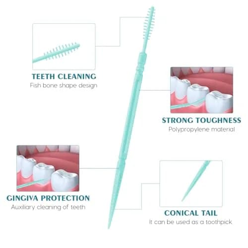 EXCEART Disposable Interdental Toothpicks 1000pcs | Portable Oral Cleaner for Teeth & Gums thumbnail 9