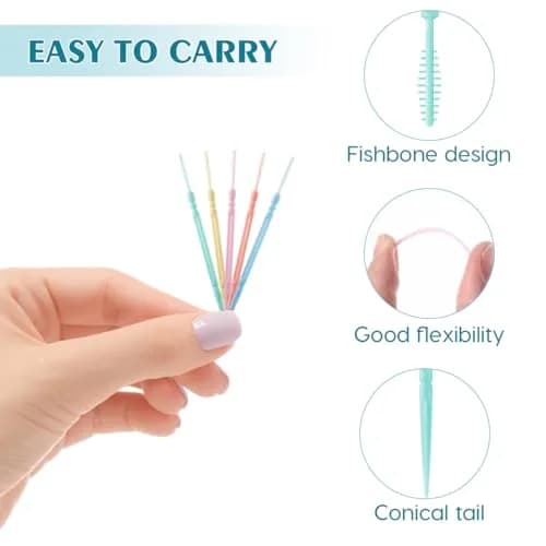 EXCEART Disposable Interdental Toothpicks 1000pcs | Portable Oral Cleaner for Teeth & Gums thumbnail 3