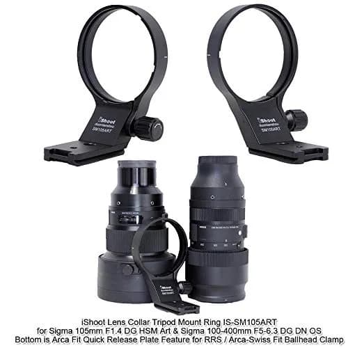 iShoot 82mm Metal Tripod Mount Ring Lens Collar for Sigma 105mm F1.4 DG HSM & 100-400mm DG DN OS | Arca-Swiss Fit thumbnail 2