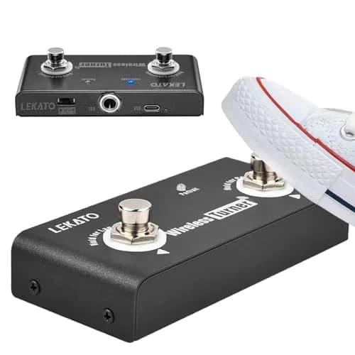 LEKATO Wireless Page Turner Pedal Bluetooth Foot Pedal for Tablets Phone | Support Android & IOS above v13.4 | External Pedal for Loop Control thumbnail 7