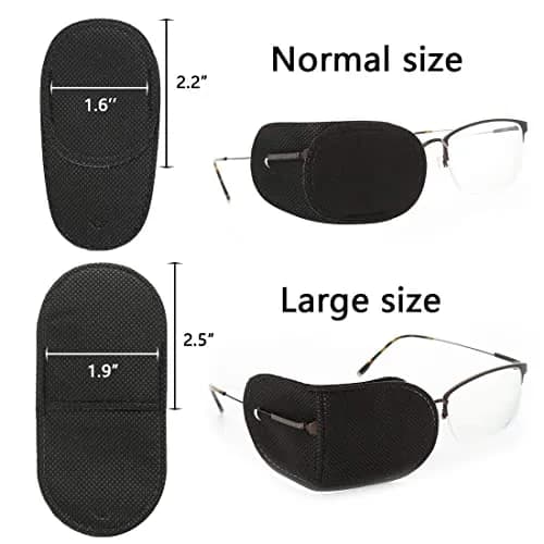 VEEJION Black 12PCS Eye Patches for Glasses | Treat Lazy Eye Amblyopia for Left or Right Eyes thumbnail 4
