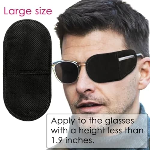 VEEJION Black 12PCS Eye Patches for Glasses | Treat Lazy Eye Amblyopia for Left or Right Eyes thumbnail 3